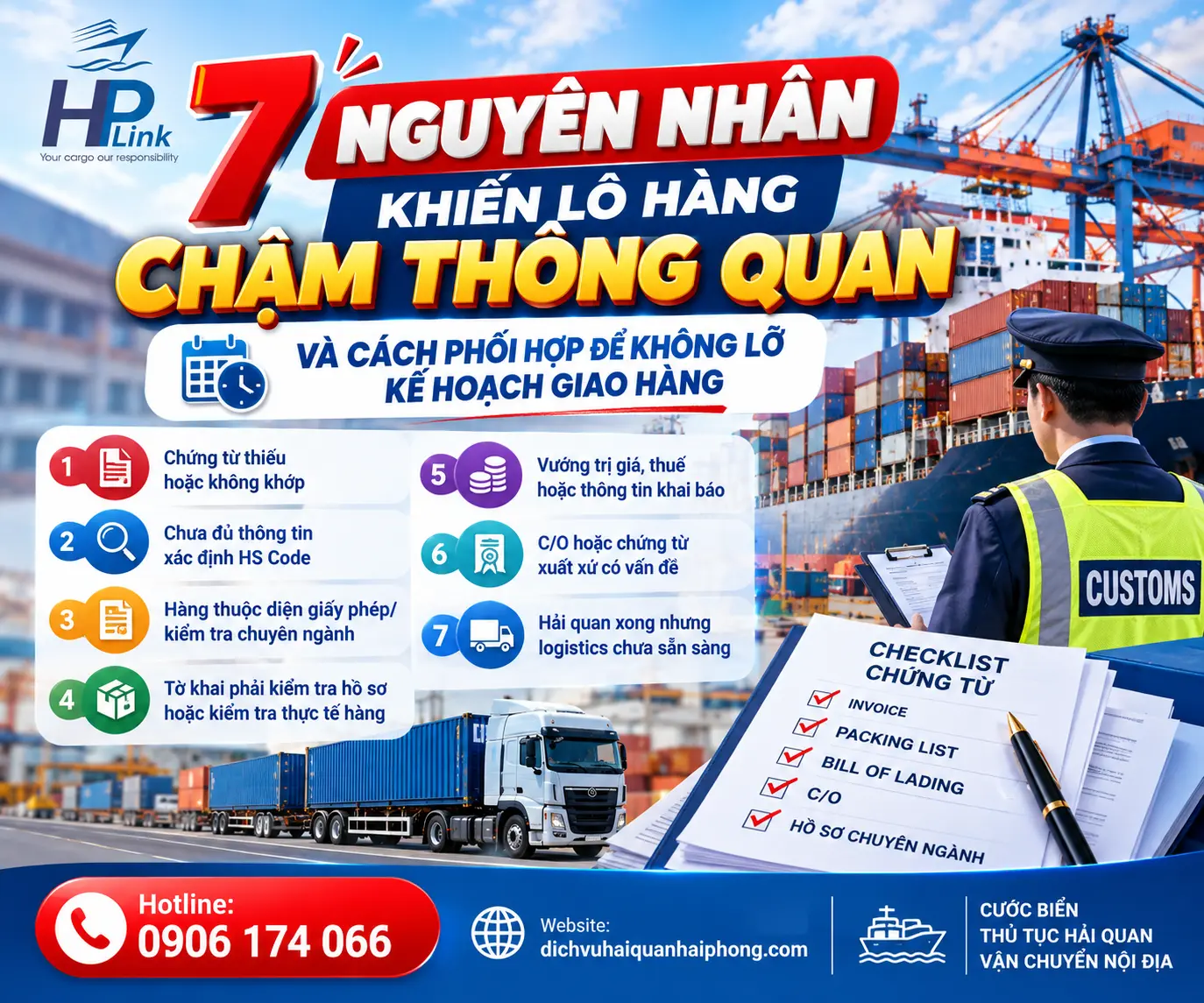 7 NGUYÊN NHÂN KHIẾN LÔ HÀNG CHẬM THÔNG QUAN – VÀ CÁCH PHỐI HỢP ĐỂ KHÔNG LỠ KẾ HOẠCH GIAO HÀNG