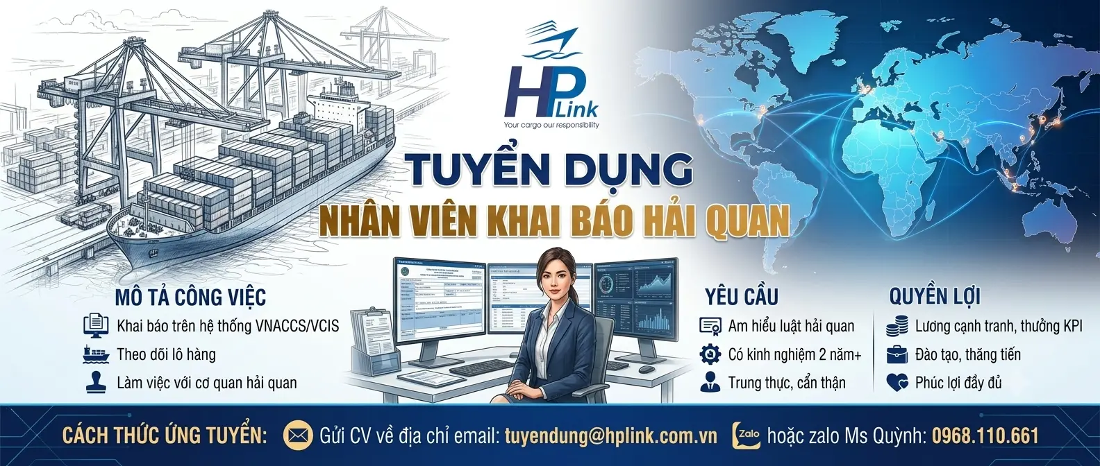 [TUYỂN DỤNG] – NHÂN VIÊN KHAI BÁO HẢI QUAN (LOGISTICS)