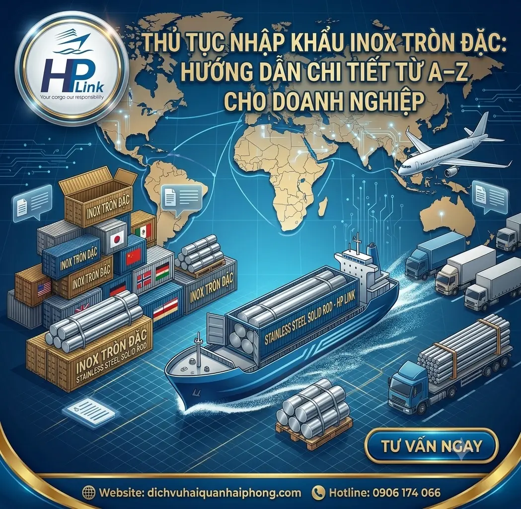 Thủ Tục Nhập Khẩu INOX TRÒN ĐẶC: Hướng Dẫn Chi Tiết Từ A–Z Cho Doanh Nghiệp