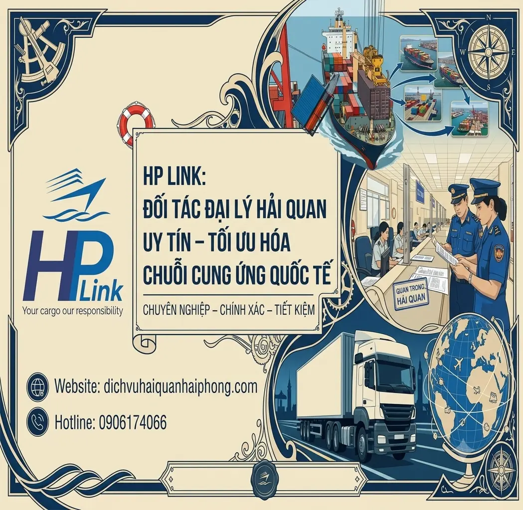 HP LINK: Đối Tác Đại Lý Hải Quan Uy Tín – Tối Ưu Hóa Chuỗi Cung Ứng Quốc Tế 🚛📦