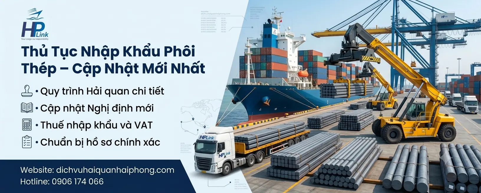 ✅ Thủ Tục Nhập Khẩu Phôi Thép – Cập Nhật Mới Nhất