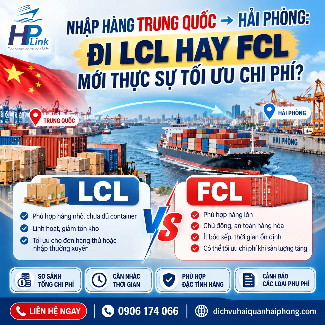 LCL HAY FCL KHI NHẬP HÀNG TRUNG QUỐC VỀ HẢI PHÒNG? ĐỪNG CHỈ NHÌN VÀO GIÁ CƯỚC BIỂN