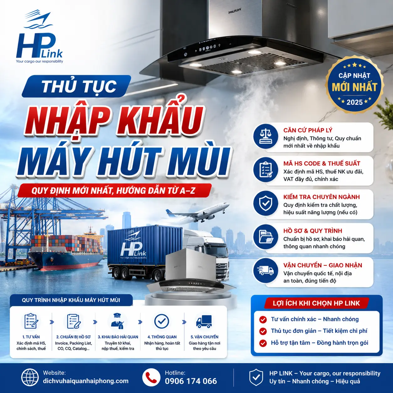 Thủ Tục Nhập Khẩu Máy Hút Mùi – Quy Định Mới Nhất, Hướng Dẫn Từ A–Z