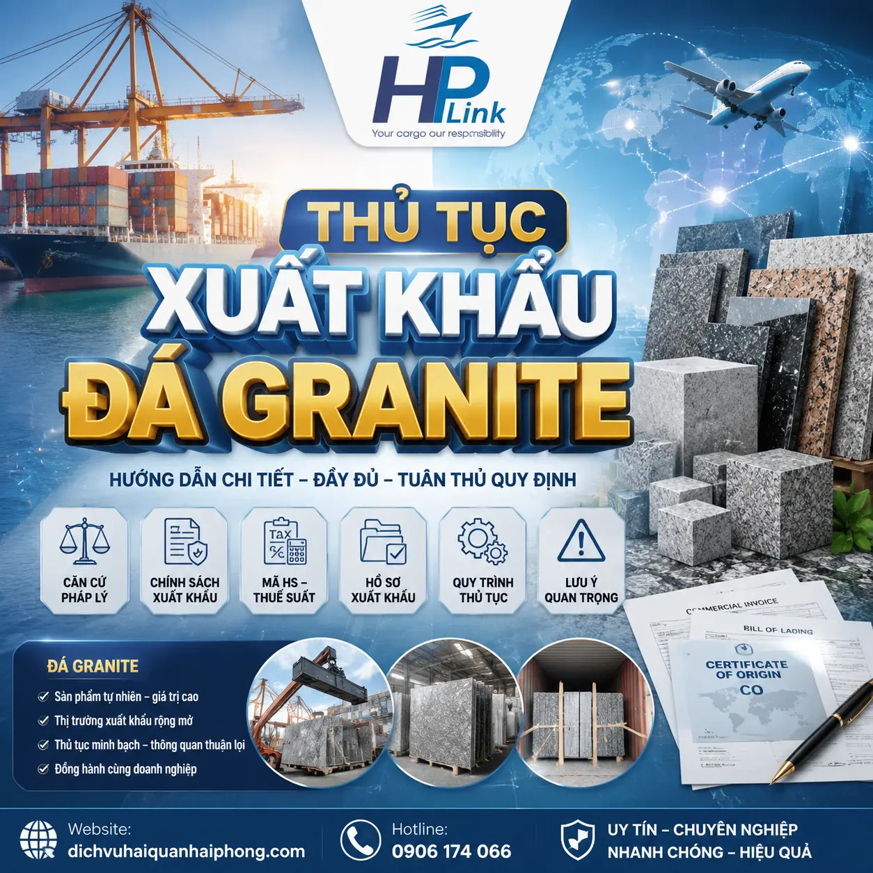 THỦ TỤC XUẤT KHẨU ĐÁ GRANITE