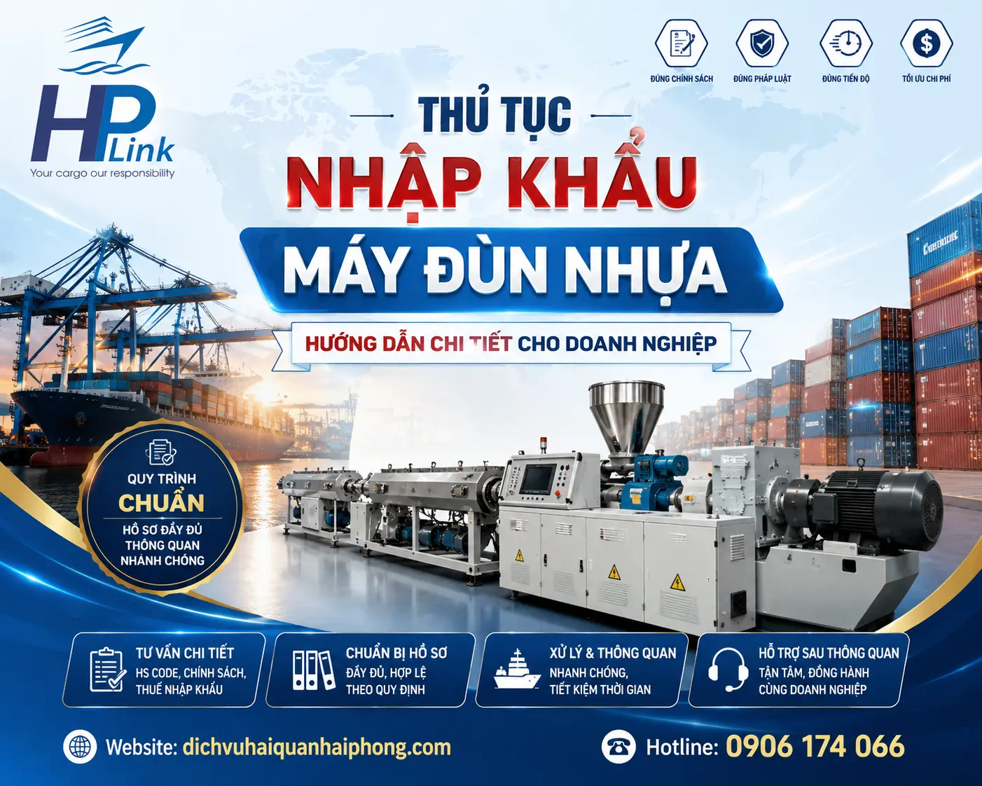 THỦ TỤC NHẬP KHẨU MÁY ĐÙN NHỰA – HƯỚNG DẪN CHI TIẾT CHO DOANH NGHIỆP