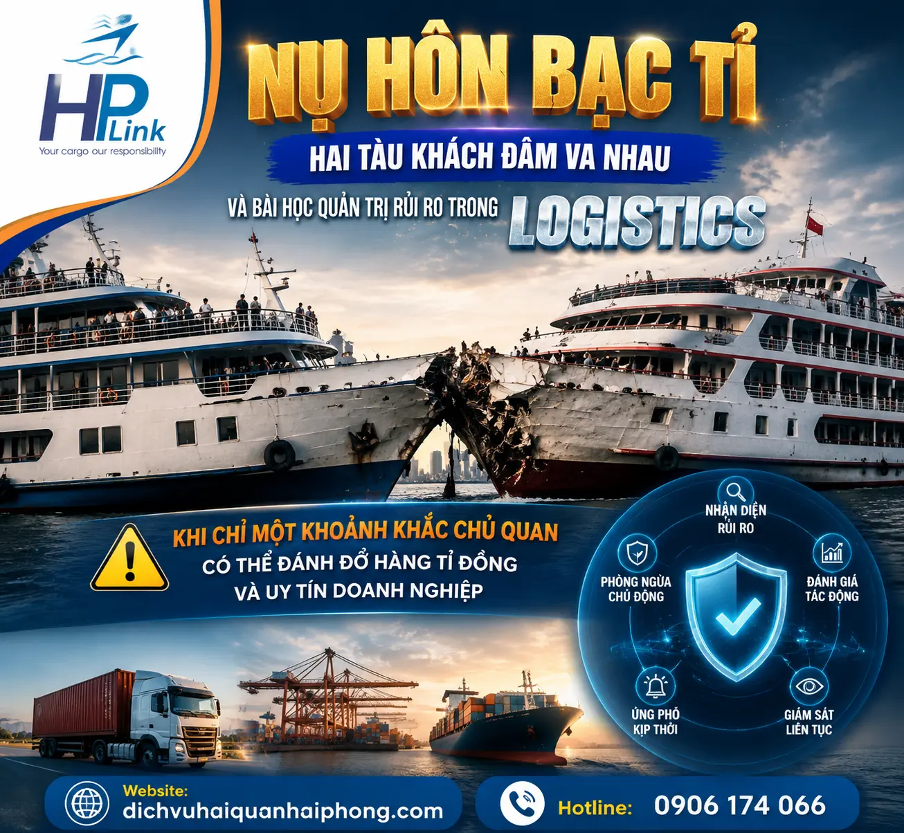 🚢 Nụ hôn bạc tỉ – Hai tàu khách đâm va nhau và bài học quản trị rủi ro trong logistics