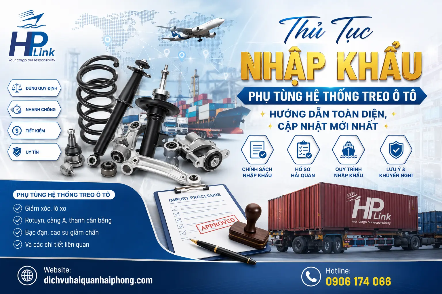 Thủ Tục Nhập Khẩu Phụ Tùng Hệ Thống Treo Ô Tô – Hướng Dẫn Toàn Diện, Cập Nhật Mới Nhất