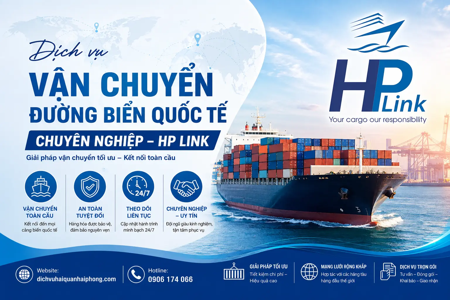 🌊 Dịch vụ vận chuyển đường biển quốc tế chuyên nghiệp – HP LINK