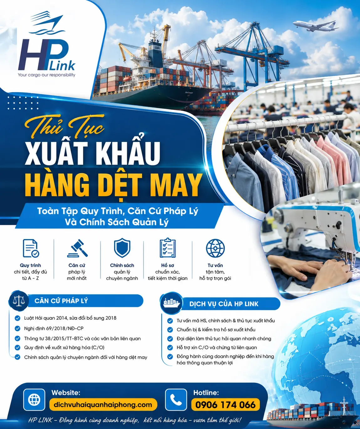 Thủ Tục Xuất Khẩu Hàng Dệt May – Toàn Tập Quy Trình, Căn Cứ Pháp Lý Và Chính Sách Quản Lý