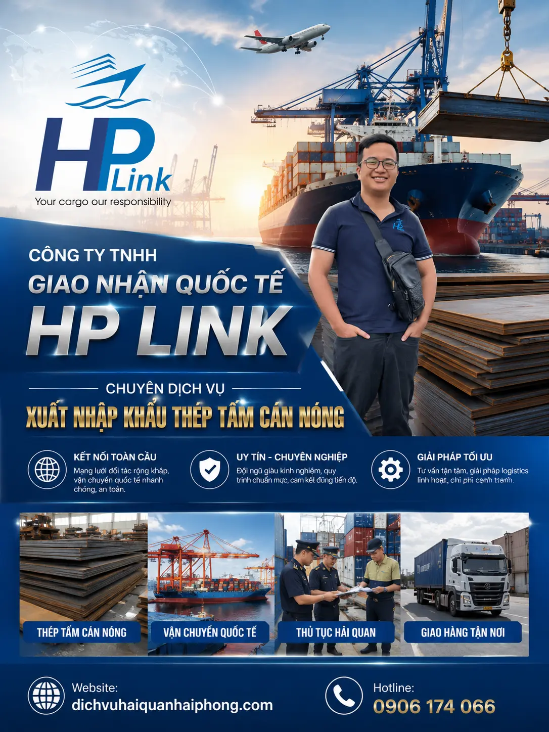 Dịch Vụ Nhập Khẩu Thép Tấm Cán Nóng Chuyên Nghiệp – Giải Pháp Logistics Tối Ưu Từ HP LINK