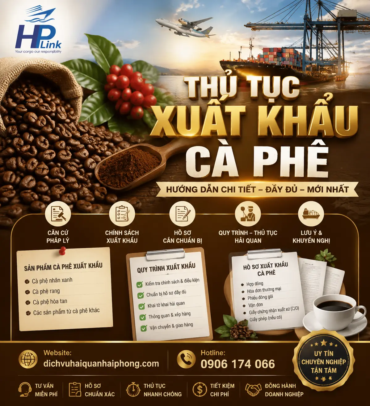 THỦ TỤC XUẤT KHẨU CÀ PHÊ