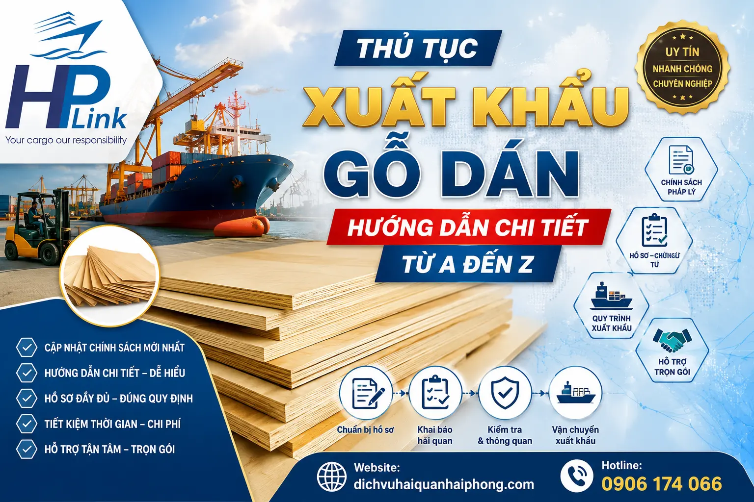 THỦ TỤC XUẤT KHẨU GỖ DÁN – HƯỚNG DẪN CHI TIẾT TỪ A ĐẾN Z