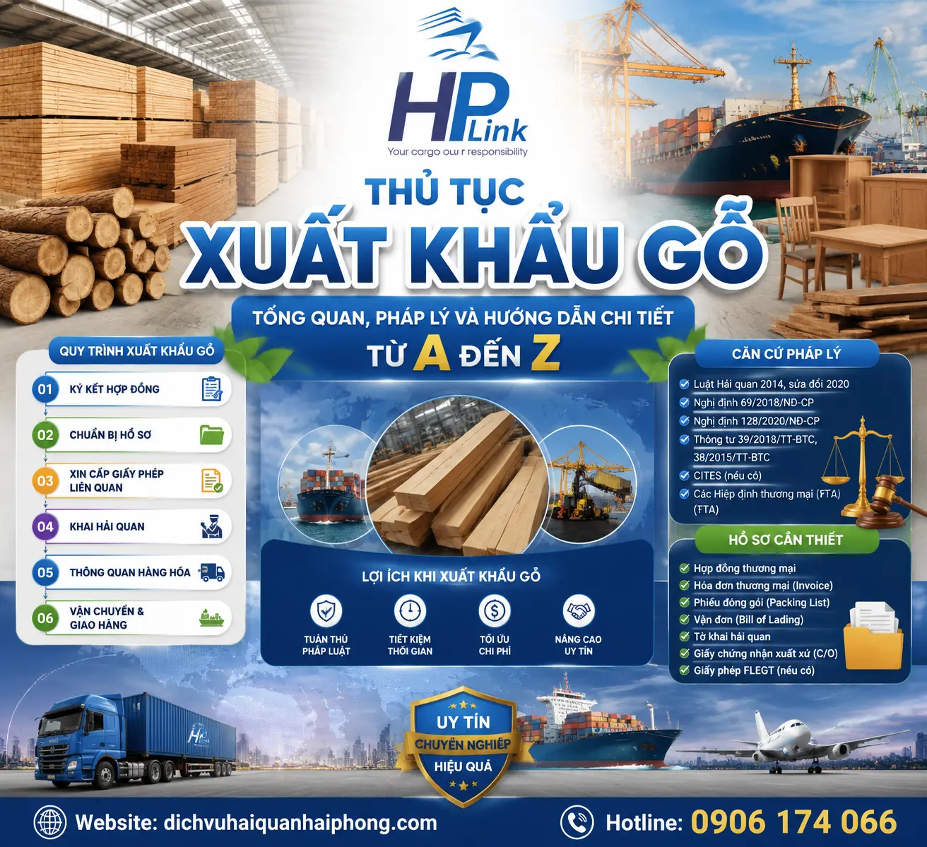 THỦ TỤC XUẤT KHẨU GỖ – TỔNG QUAN, PHÁP LÝ VÀ HƯỚNG DẪN CHI TIẾT TỪ A ĐẾN Z