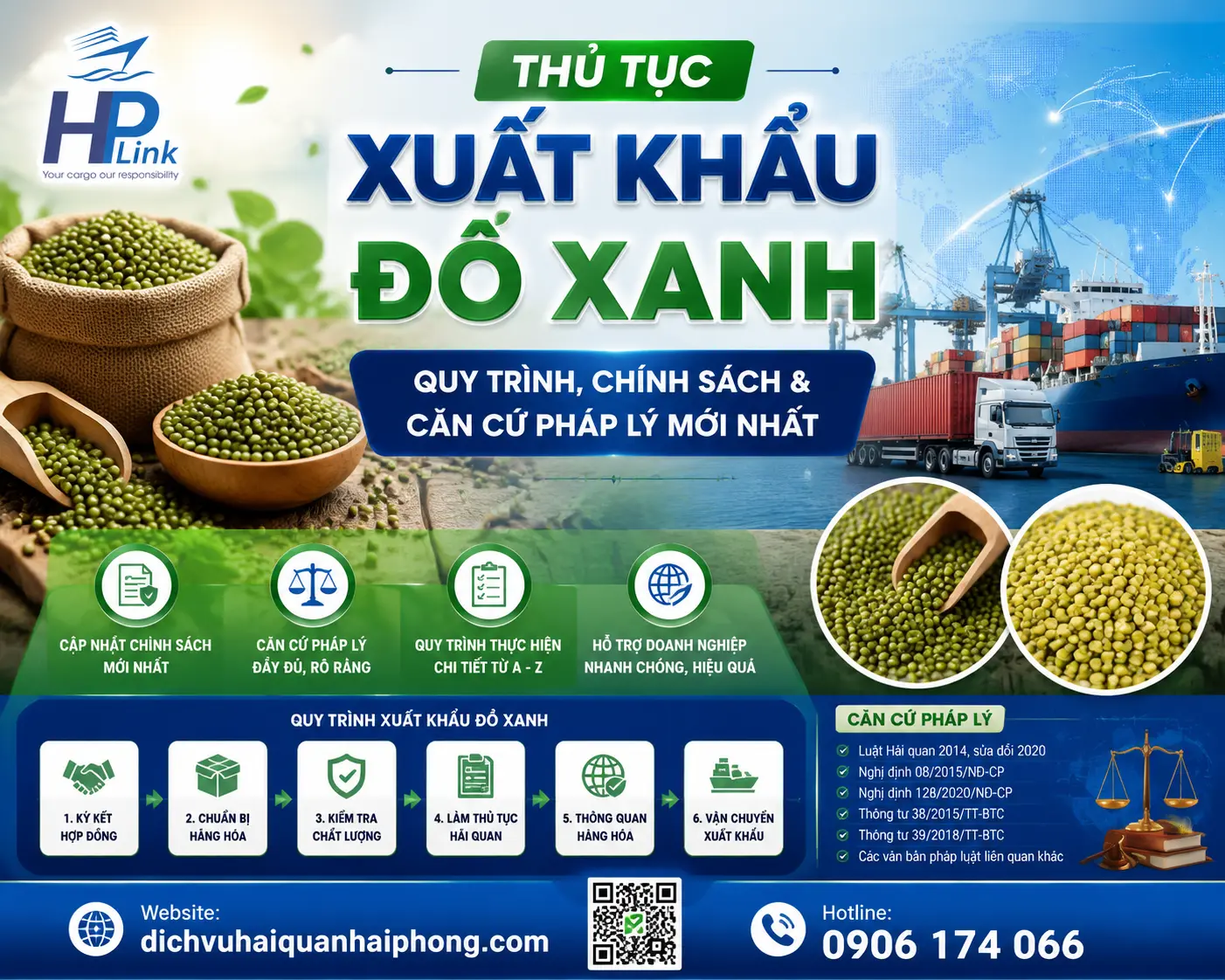 THỦ TỤC XUẤT KHẨU ĐỖ XANH – QUY TRÌNH, CHÍNH SÁCH & CĂN CỨ PHÁP LÝ MỚI NHẤT