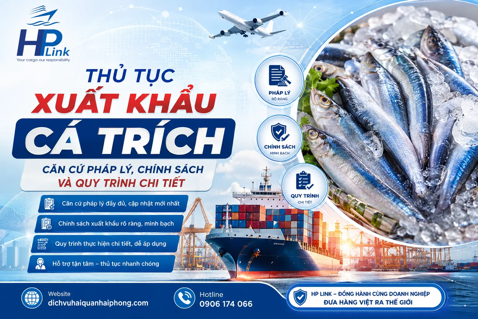 Thủ tục xuất khẩu cá trích – Căn cứ pháp lý, chính sách và quy trình chi tiết