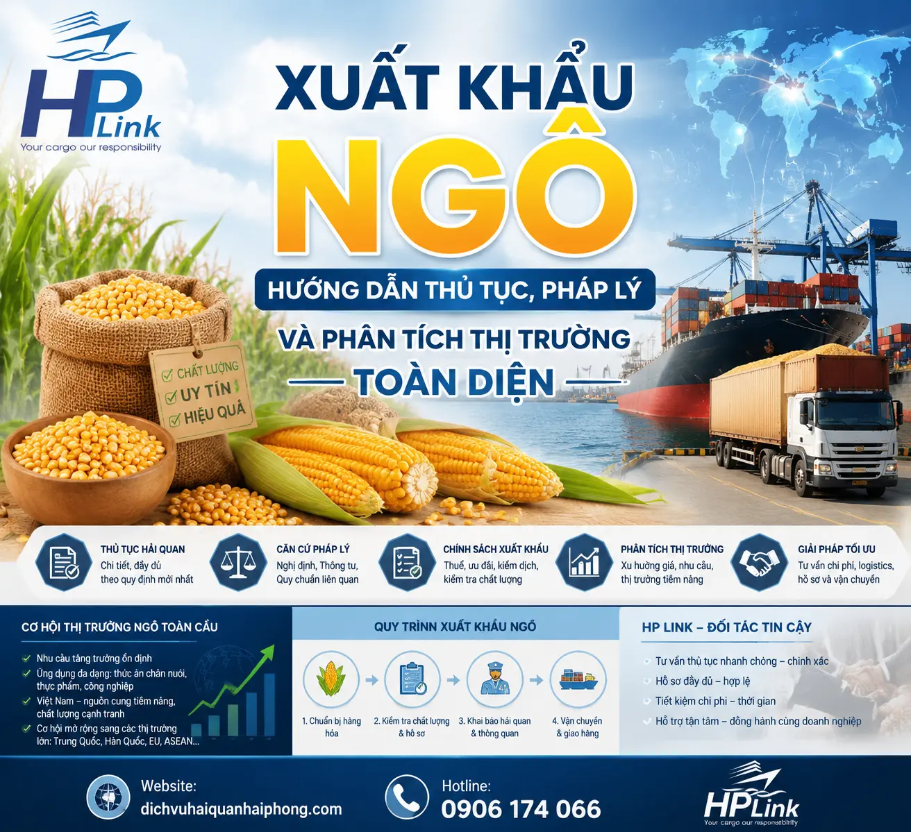 XUẤT KHẨU NGÔ – HƯỚNG DẪN THỦ TỤC, PHÁP LÝ VÀ PHÂN TÍCH THỊ TRƯỜNG TOÀN DIỆN