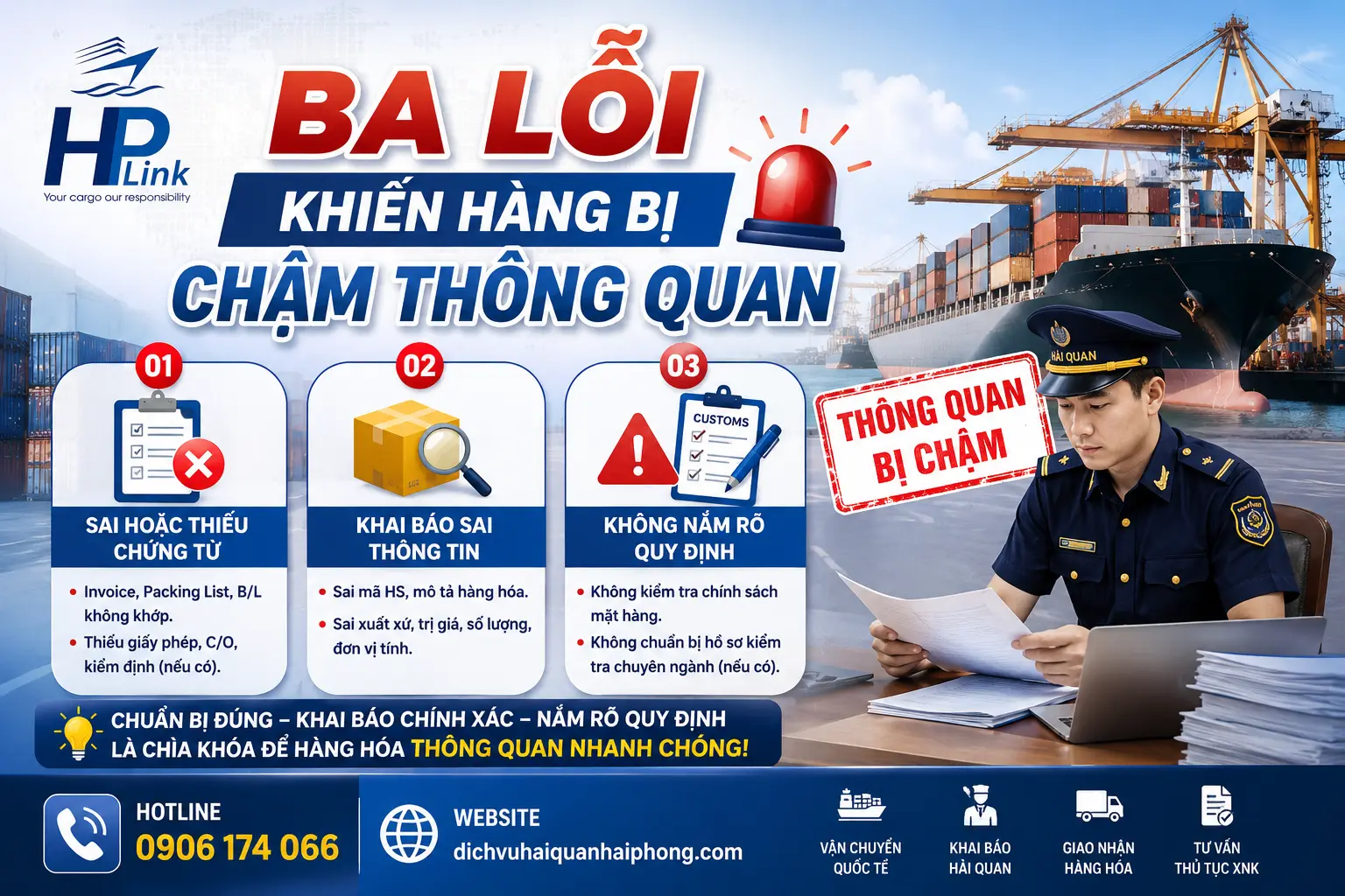 Ba lỗi khiến hàng bị chậm thông quan – Doanh nghiệp cần biết để tránh phát sinh chi phí