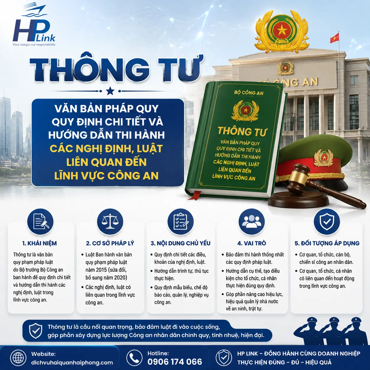 THÔNG TƯ – Văn bản pháp quy quy định chi tiết và hướng dẫn thi hành các nghị định, luật liên quan đến lĩnh vực công an