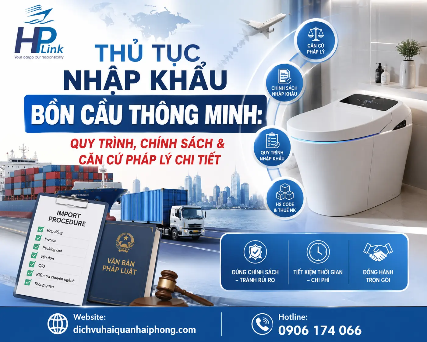 Thủ Tục Nhập Khẩu Bồn Cầu Thông Minh: Quy Trình, Chính Sách & Căn Cứ Pháp Lý Chi Tiết