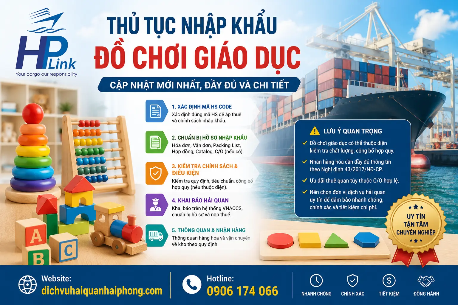 Thủ tục nhập khẩu Đồ chơi giáo dục – Cập nhật mới nhất, đầy đủ và chi tiết