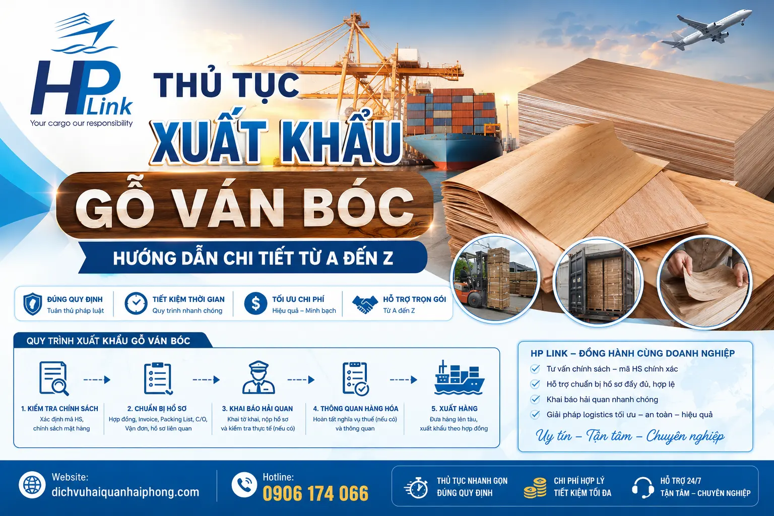 THỦ TỤC XUẤT KHẨU GỖ VÁN BÓC – HƯỚNG DẪN CHI TIẾT TỪ A ĐẾN Z