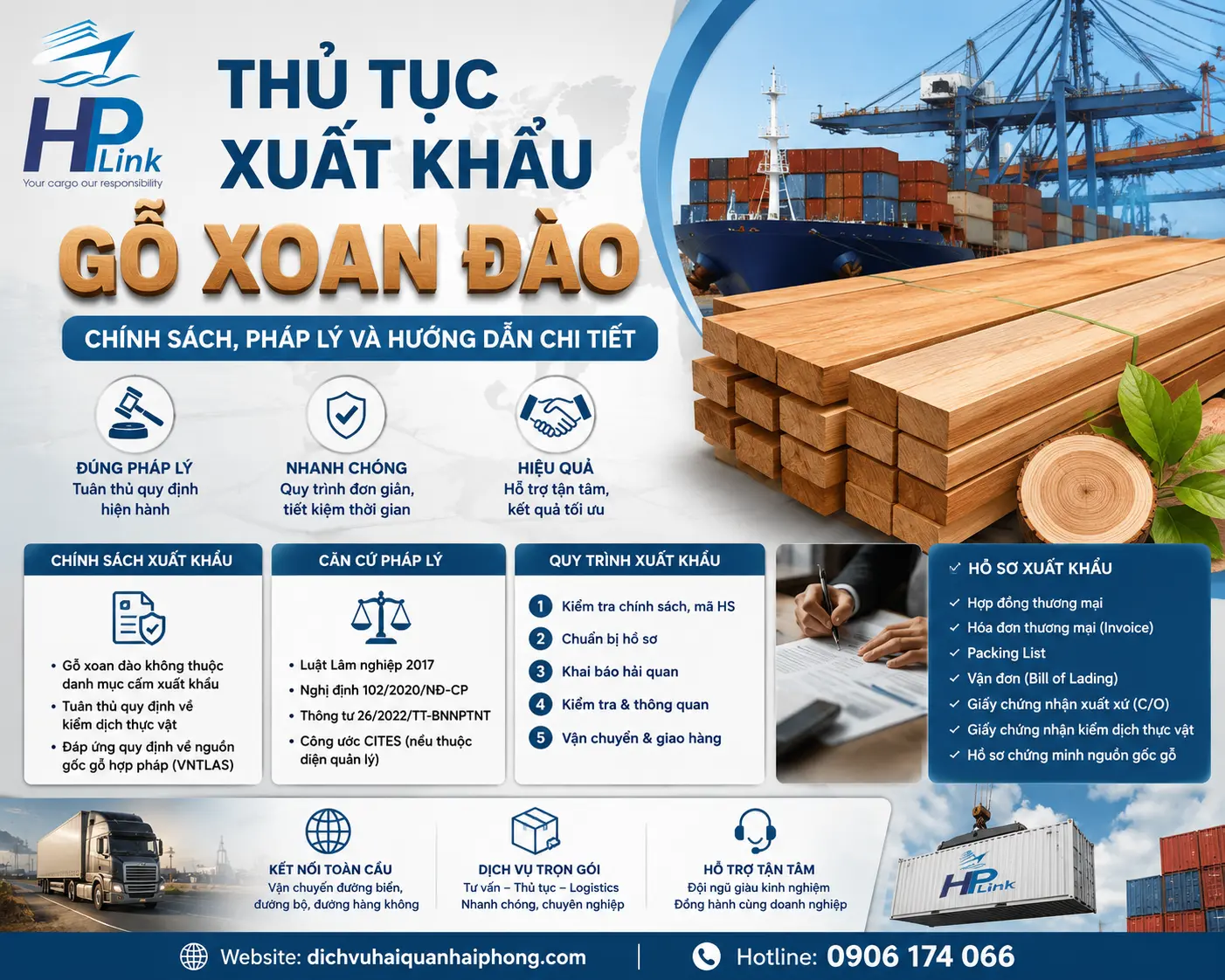 THỦ TỤC XUẤT KHẨU GỖ XOAN ĐÀO – CHÍNH SÁCH, PHÁP LÝ VÀ HƯỚNG DẪN CHI TIẾT