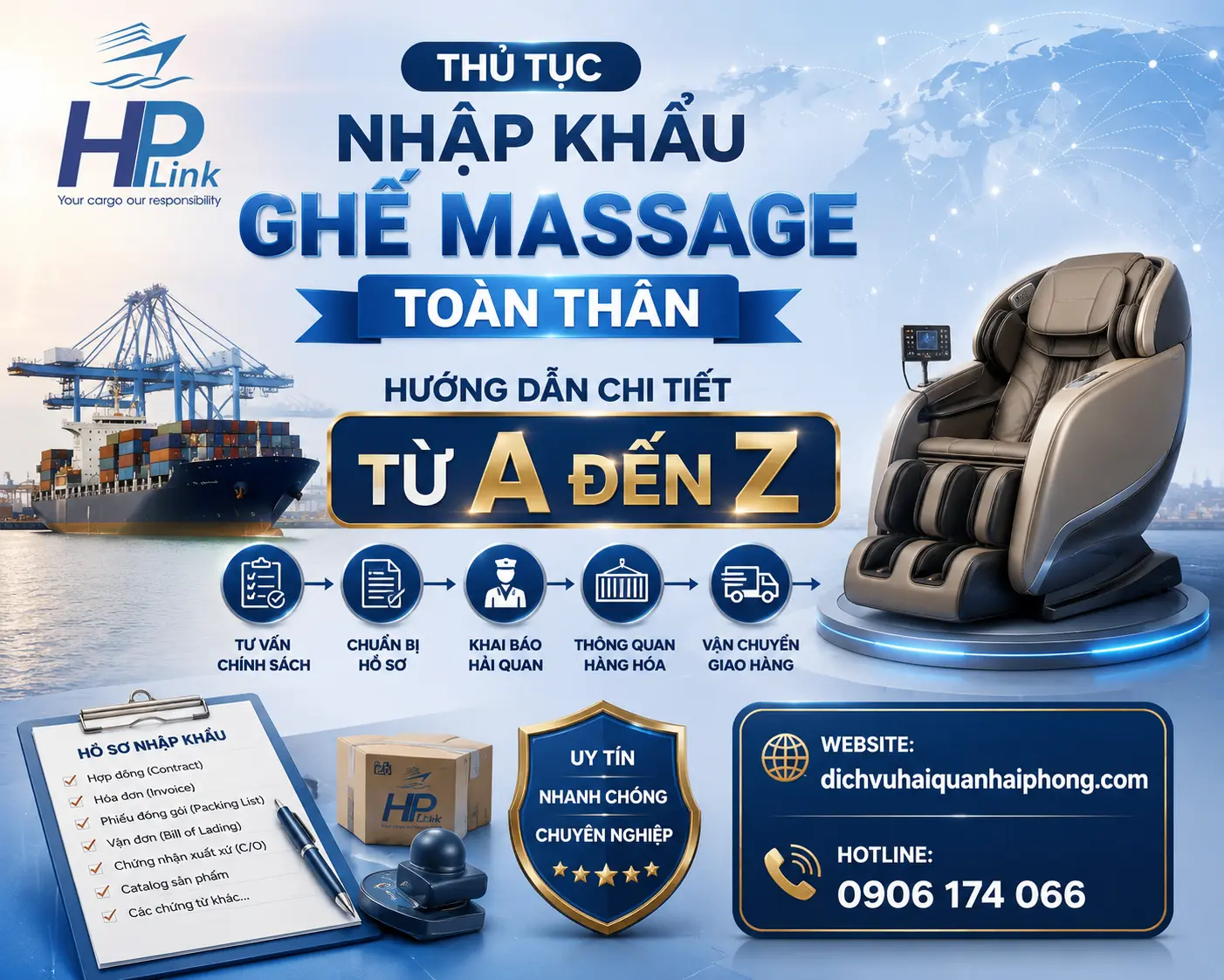 Thủ tục nhập khẩu ghế massage toàn thân – Hướng dẫn chi tiết từ A đến Z