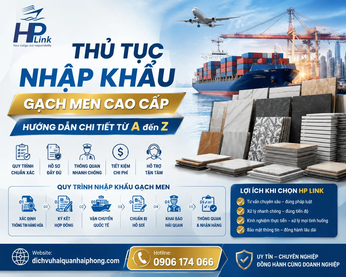 Thủ Tục Nhập Khẩu Gạch Men Cao Cấp – Hướng Dẫn Chi Tiết Từ A đến Z