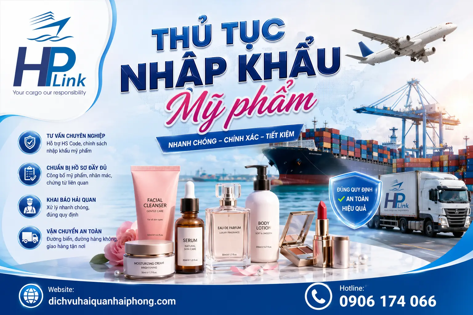 THỦ TỤC NHẬP KHẨU MỸ PHẨM