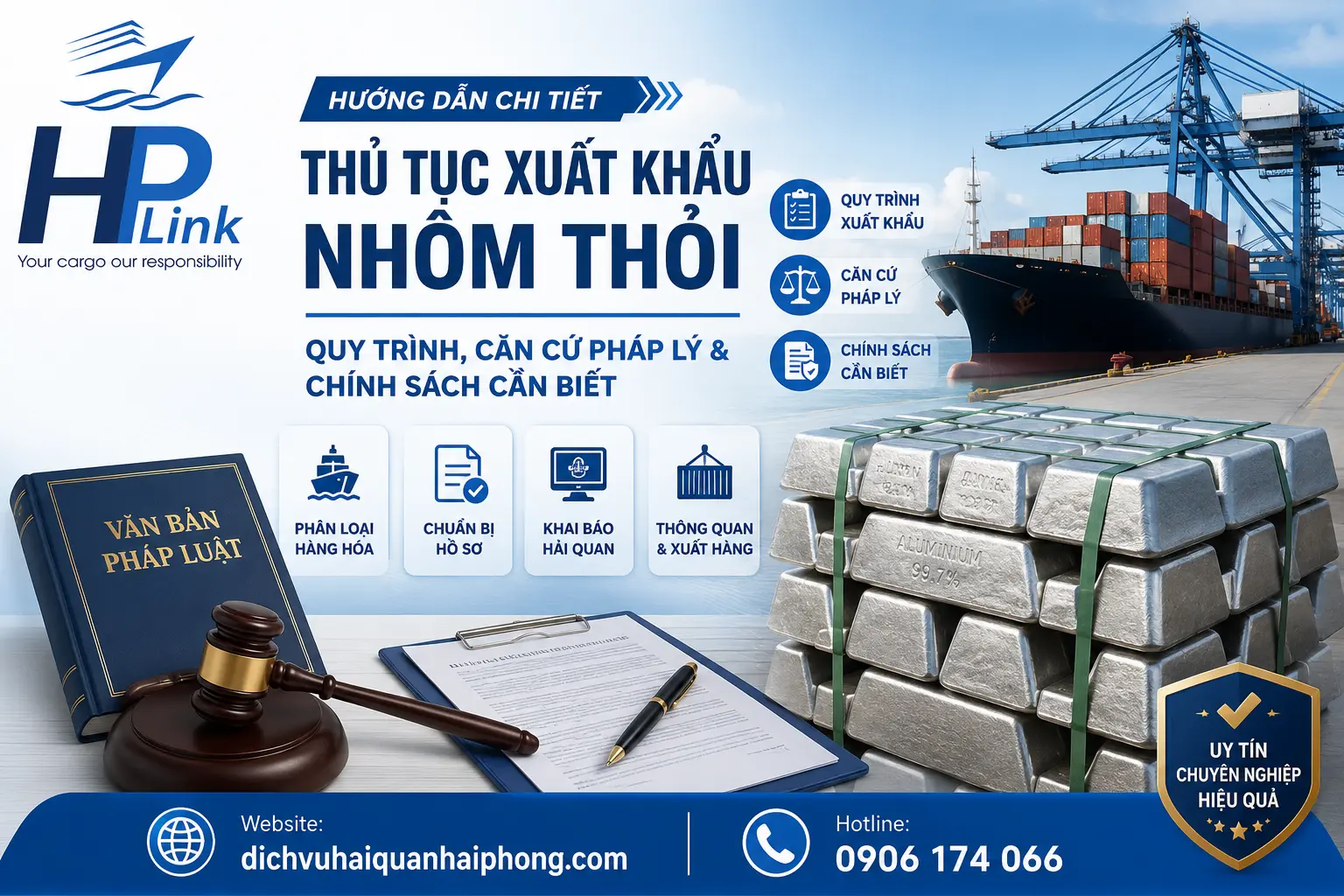 Thủ Tục Xuất Khẩu Nhôm Thỏi – Quy Trình, Căn Cứ Pháp Lý & Chính Sách Cần Biết