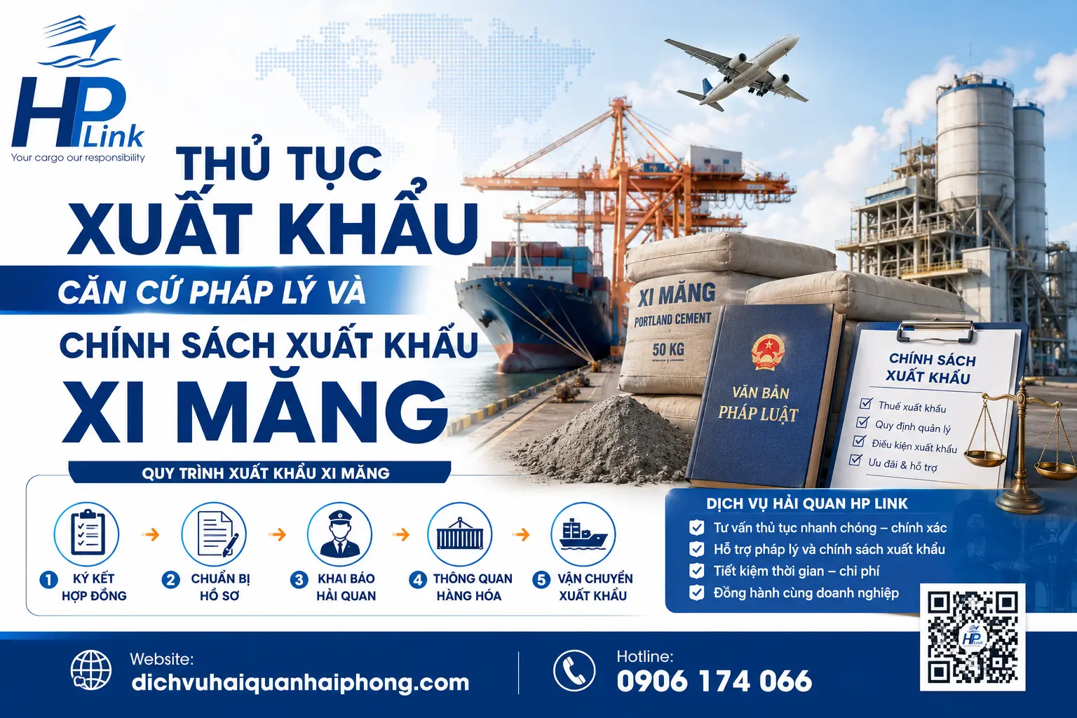 THỦ TỤC XUẤT KHẨU, CĂN CỨ PHÁP LÝ VÀ CHÍNH SÁCH XUẤT KHẨU XI MĂNG