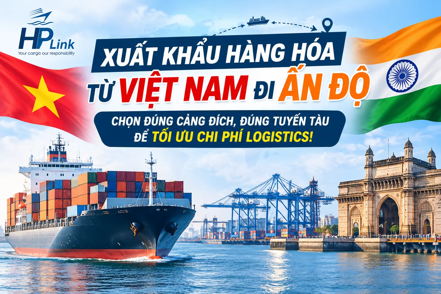 XUẤT KHẨU HÀNG HÓA TỪ VIỆT NAM ĐI ẤN ĐỘ: CÁCH CHỌN CẢNG ĐÍCH, TUYẾN TÀU VÀ TỐI ƯU CHI PHÍ LOGISTICS