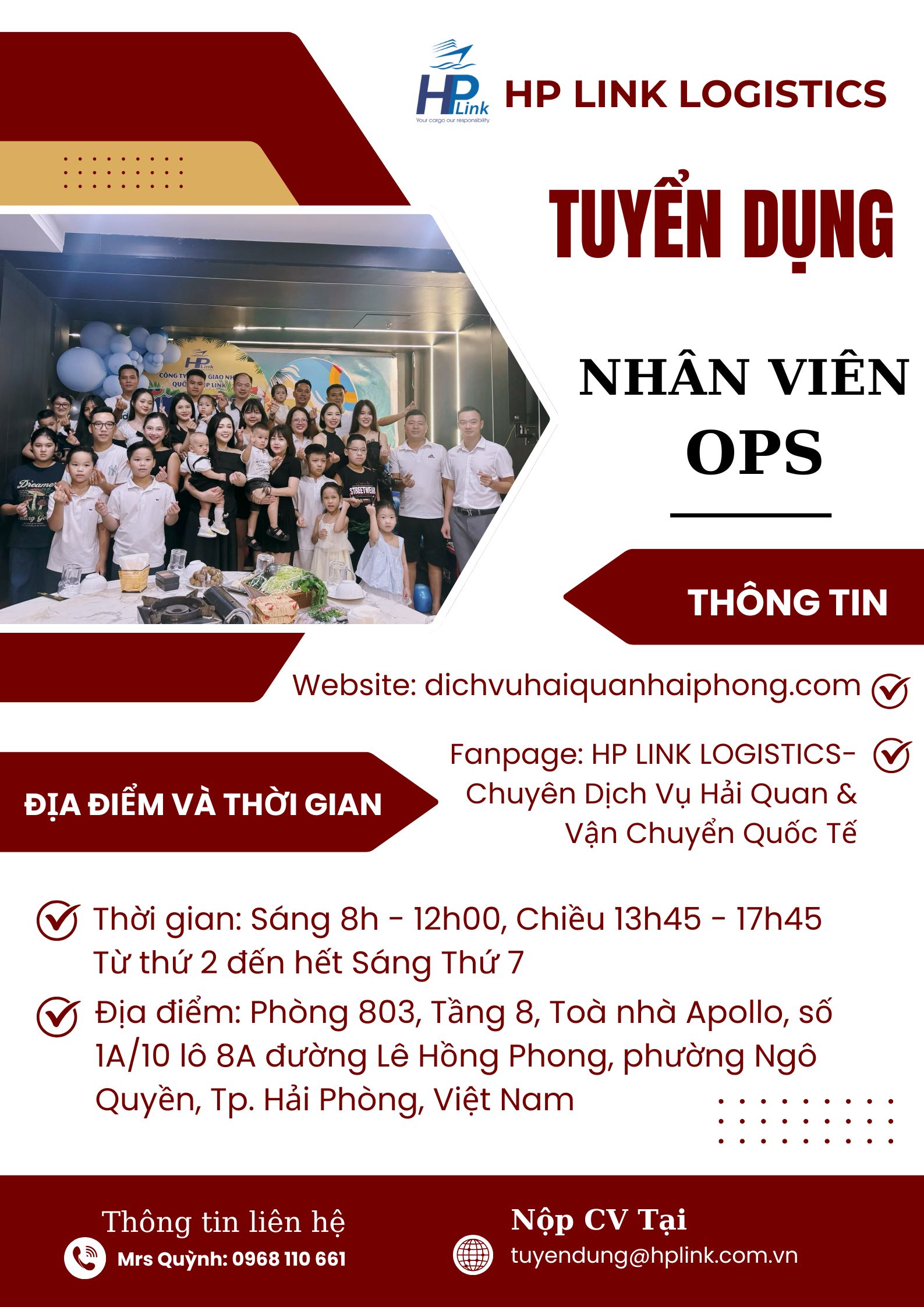 HP LINK TUYỂN DỤNG NHÂN VIÊN OPS HIỆN TRƯỜNG – CƠ HỘI CHO CHIẾN BINH LOGISTICS!