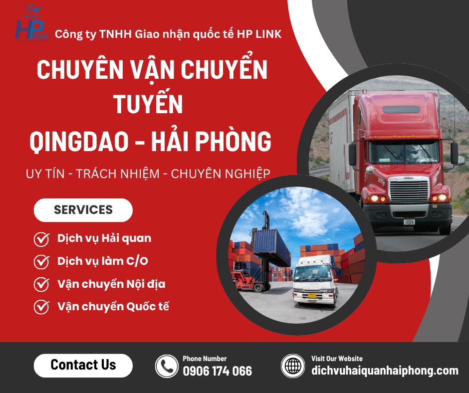 HP LINK – CHUYÊN VẬN CHUYỂN TUYẾN Qingdao ⇄ Hải Phòng NHANH – ỔN ĐỊNH – TỐI ƯU CHI PHÍ